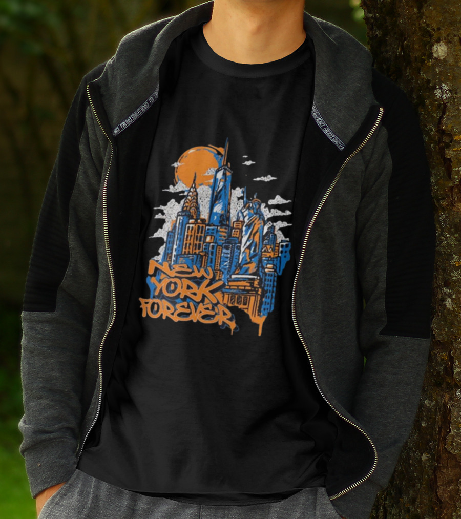 New York Knicks New York Forever Skyline T-Shirt