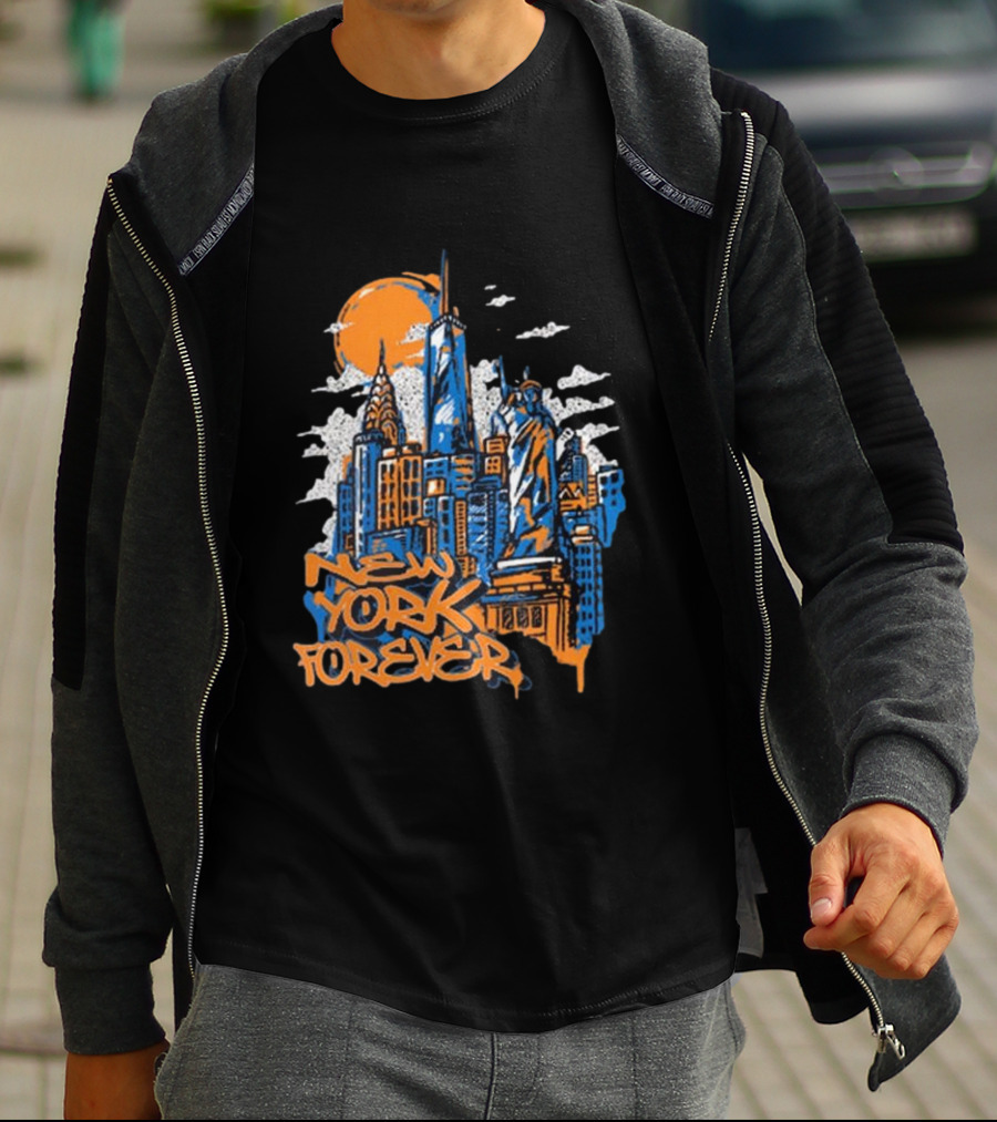 New York Knicks New York Forever Skyline T-Shirt