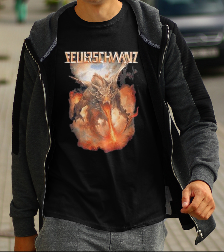 Feuerschwanz Drache Fire-Breathing Dragon Fantasy T-Shirt