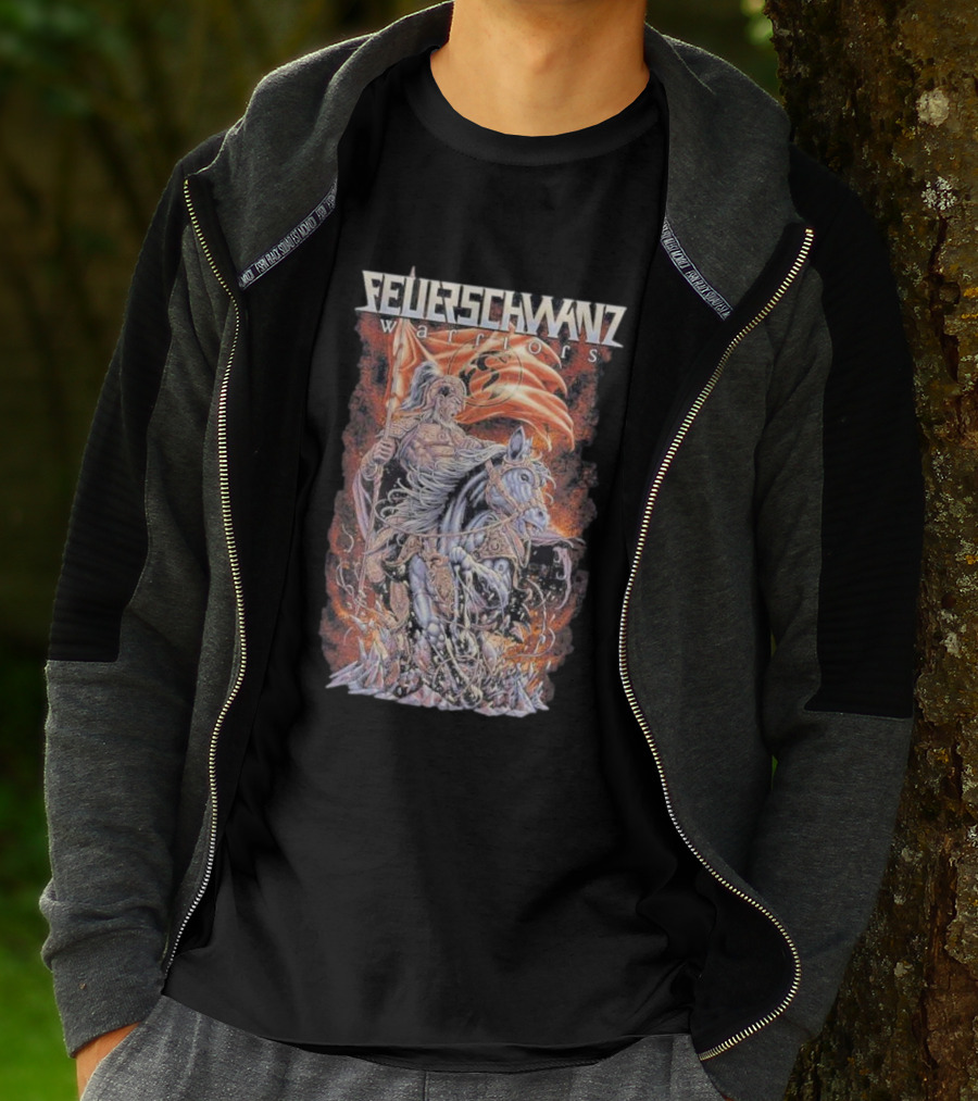 Feuerschwanz Warriors Rohirrim Knight On Horseback With Flag T-Shirt