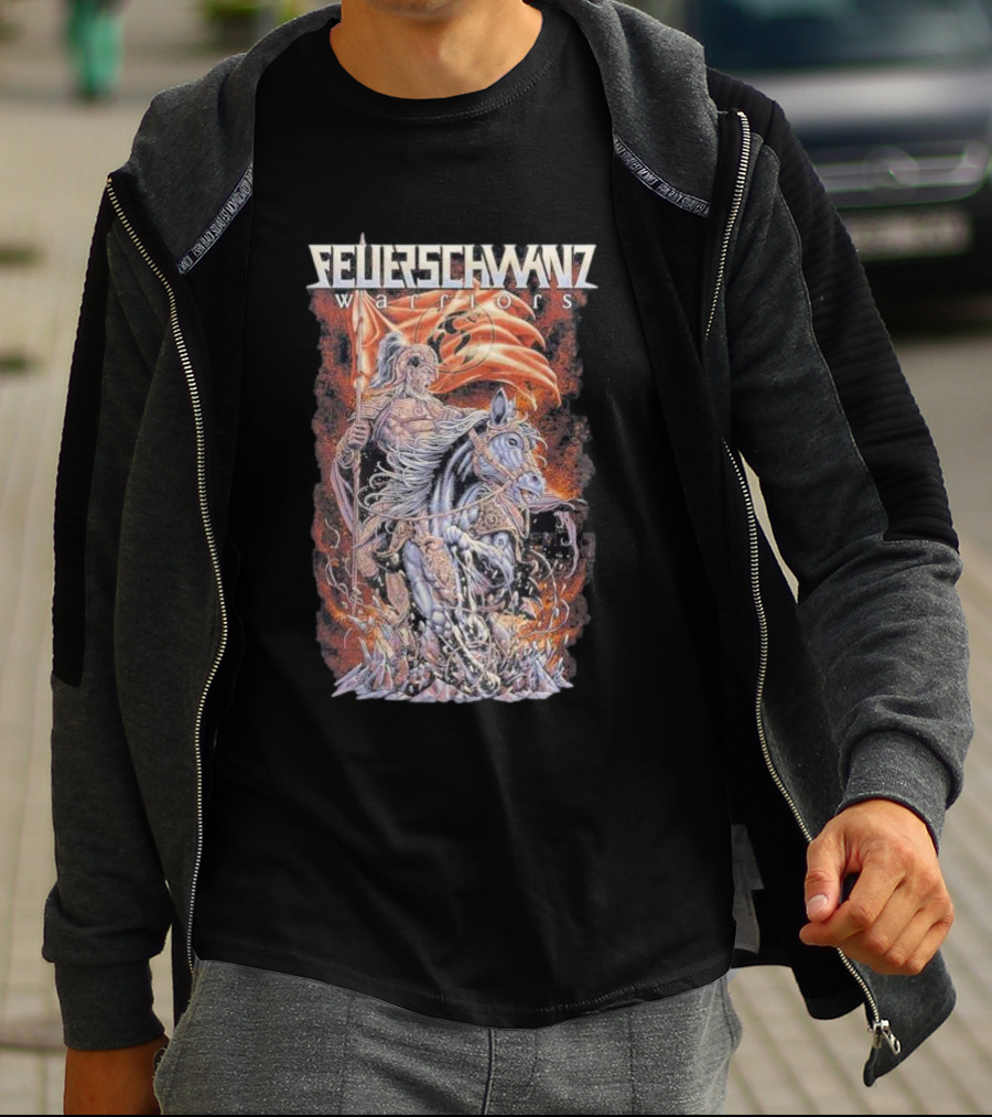 Feuerschwanz Warriors Rohirrim Knight On Horseback With Flag T-Shirt