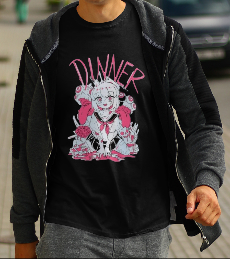 Pastel Anime Dinner With Melon Aesthetic T-Shirt