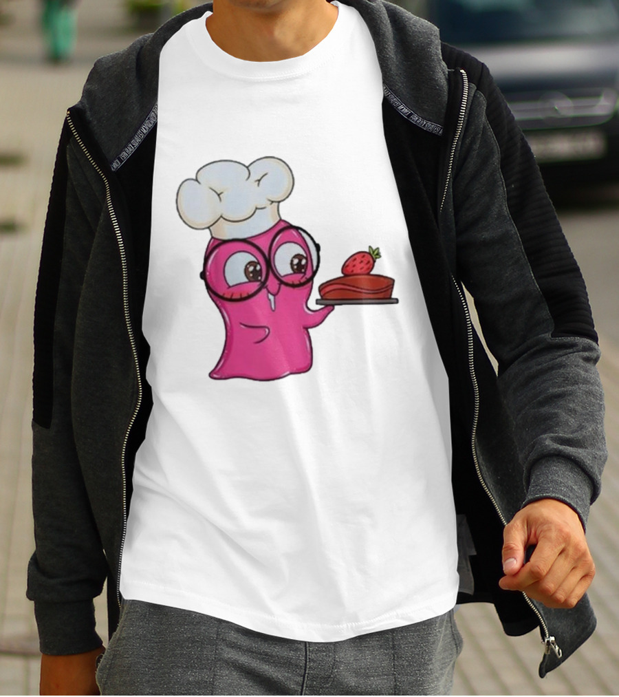 Slime Sam Chef With Cake And Strawberry T-Shirt