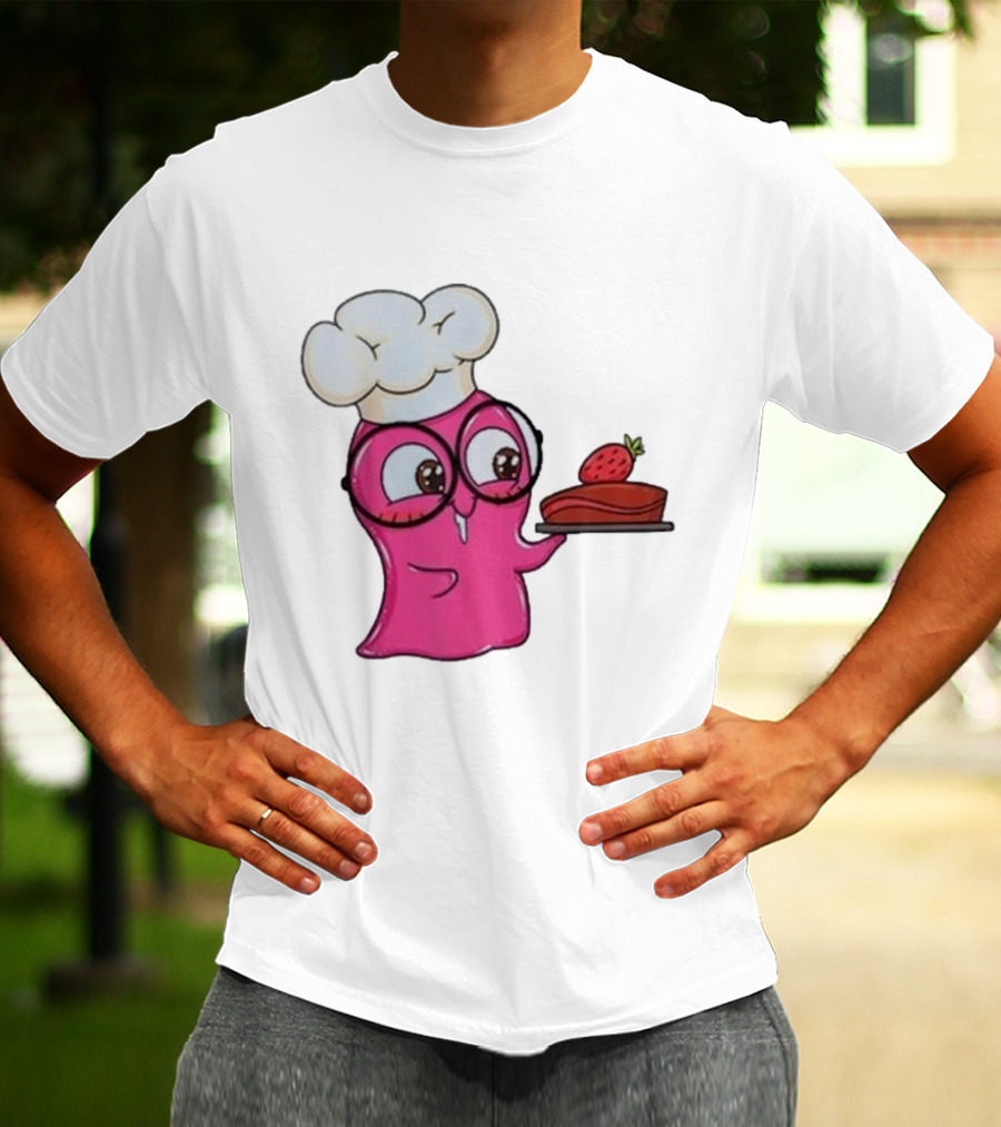 Slime Sam Chef With Cake And Strawberry T-Shirt