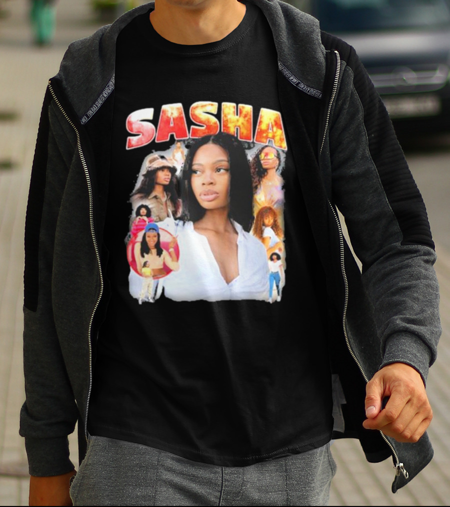 Sasha Iconic Collage Featuring Diverse Fashion Styles T-Shirt