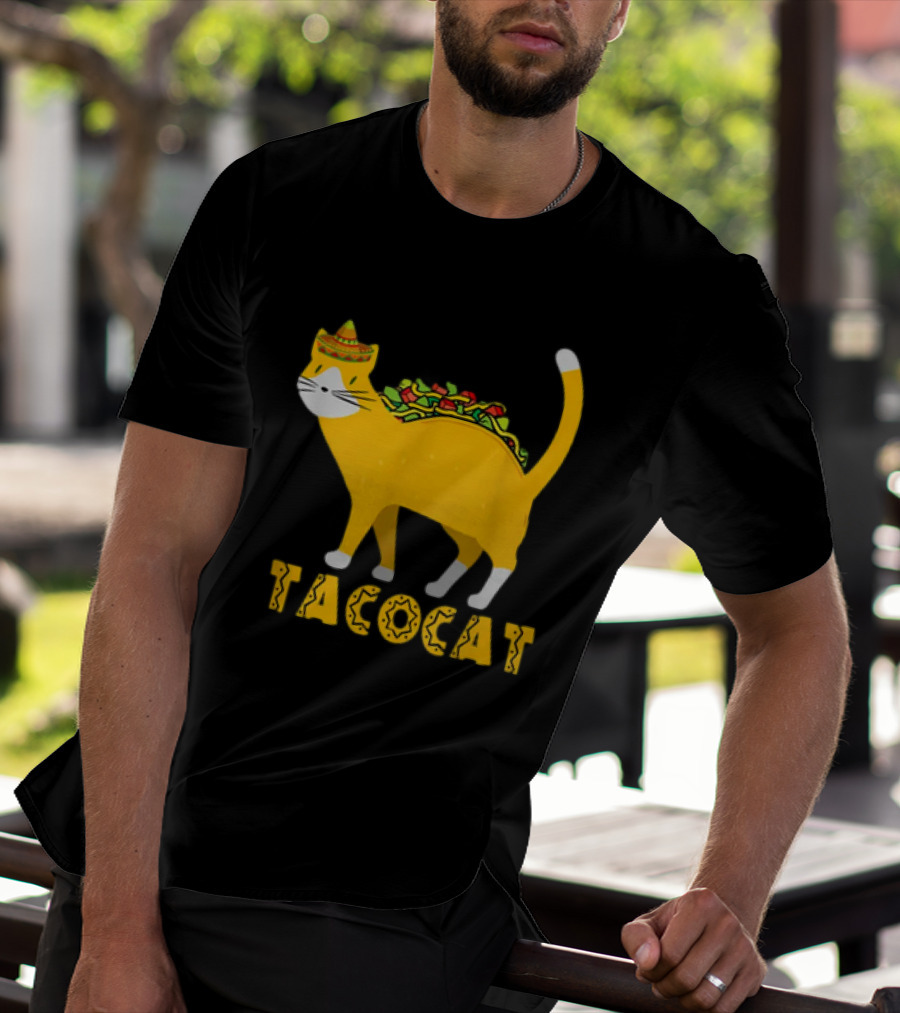 Tacocat Sombrero Taco Cat With Tacos Mexican Food Graphic 365 T-Shirt