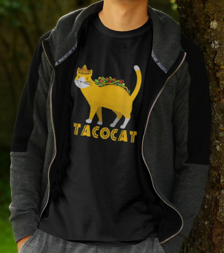 Tacocat Sombrero Taco Cat With Tacos Mexican Food Graphic 365 T-Shirt