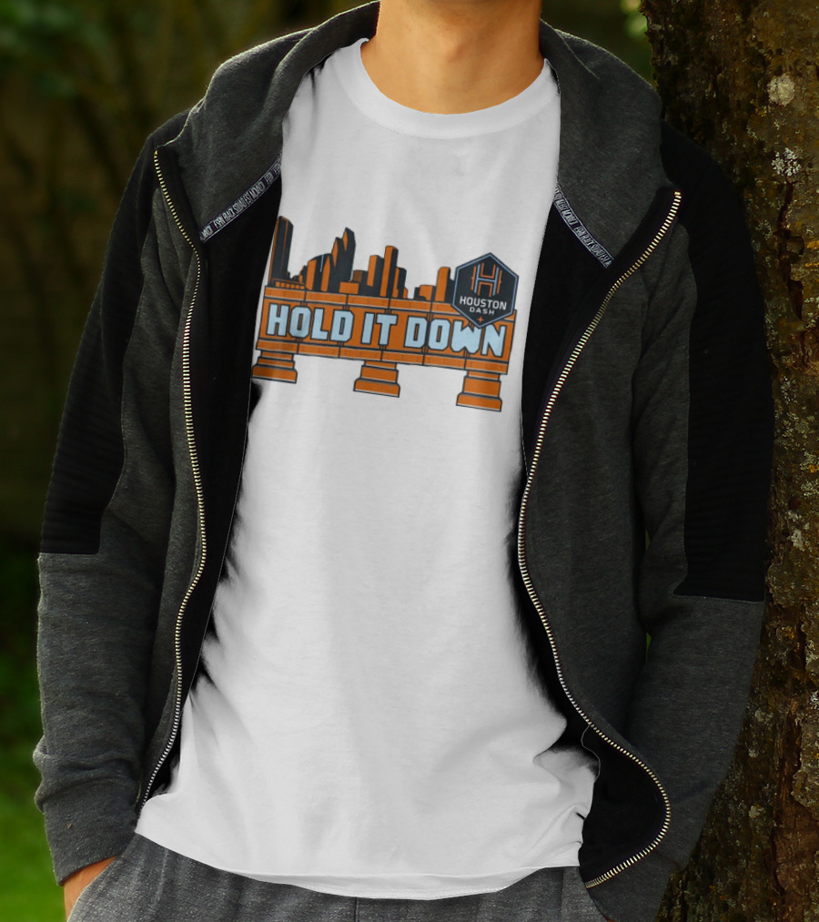 Houston Dash Hold It Down Skyline Soccer T-Shirt