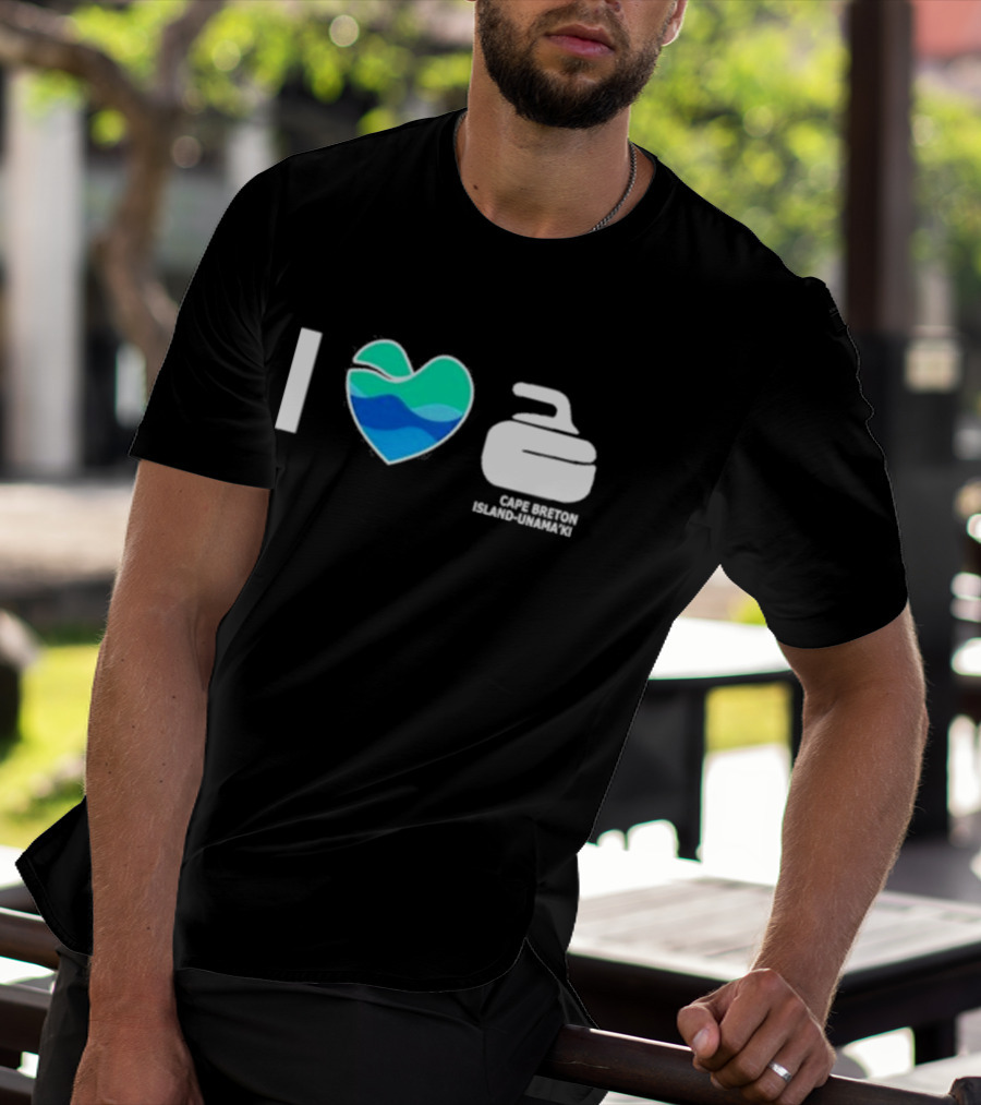 I Heart Curling Cape Breton Island-Unama’ki T-Shirt