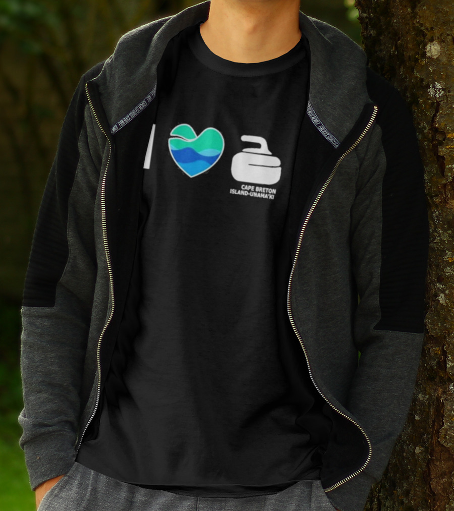 I Heart Curling Cape Breton Island-Unama’ki T-Shirt