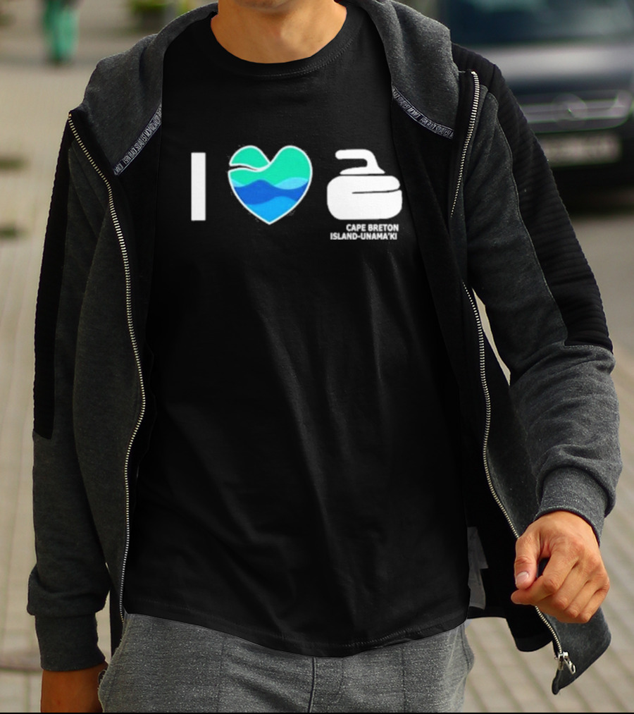I Heart Curling Cape Breton Island-Unama’ki T-Shirt