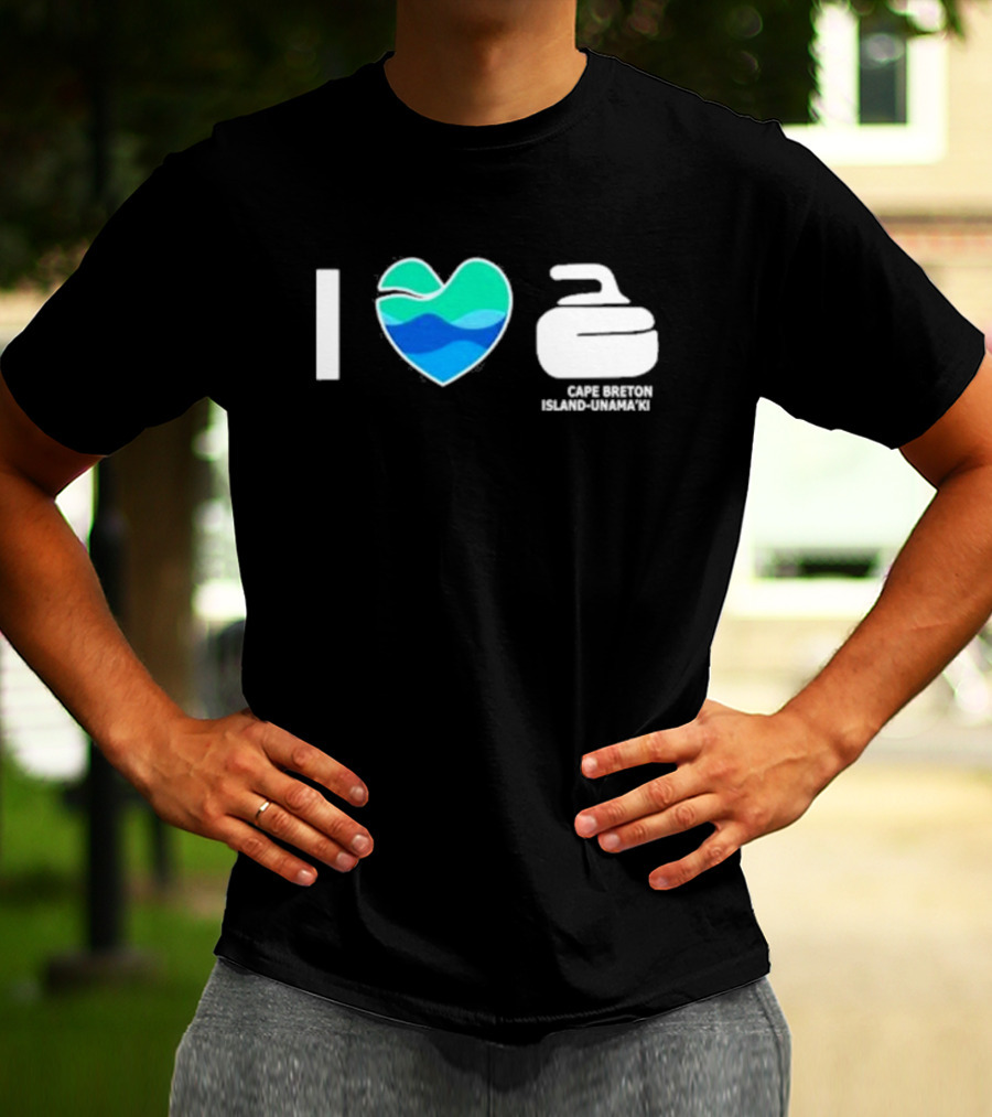 I Heart Curling Cape Breton Island-Unama’ki T-Shirt