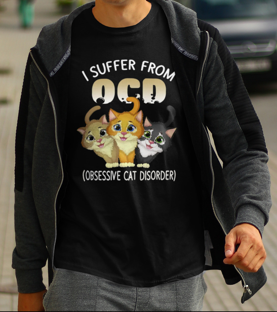 I Suffer From OCD Obsessive Cat Disorder Cute Pet Lover Cats T-Shirt