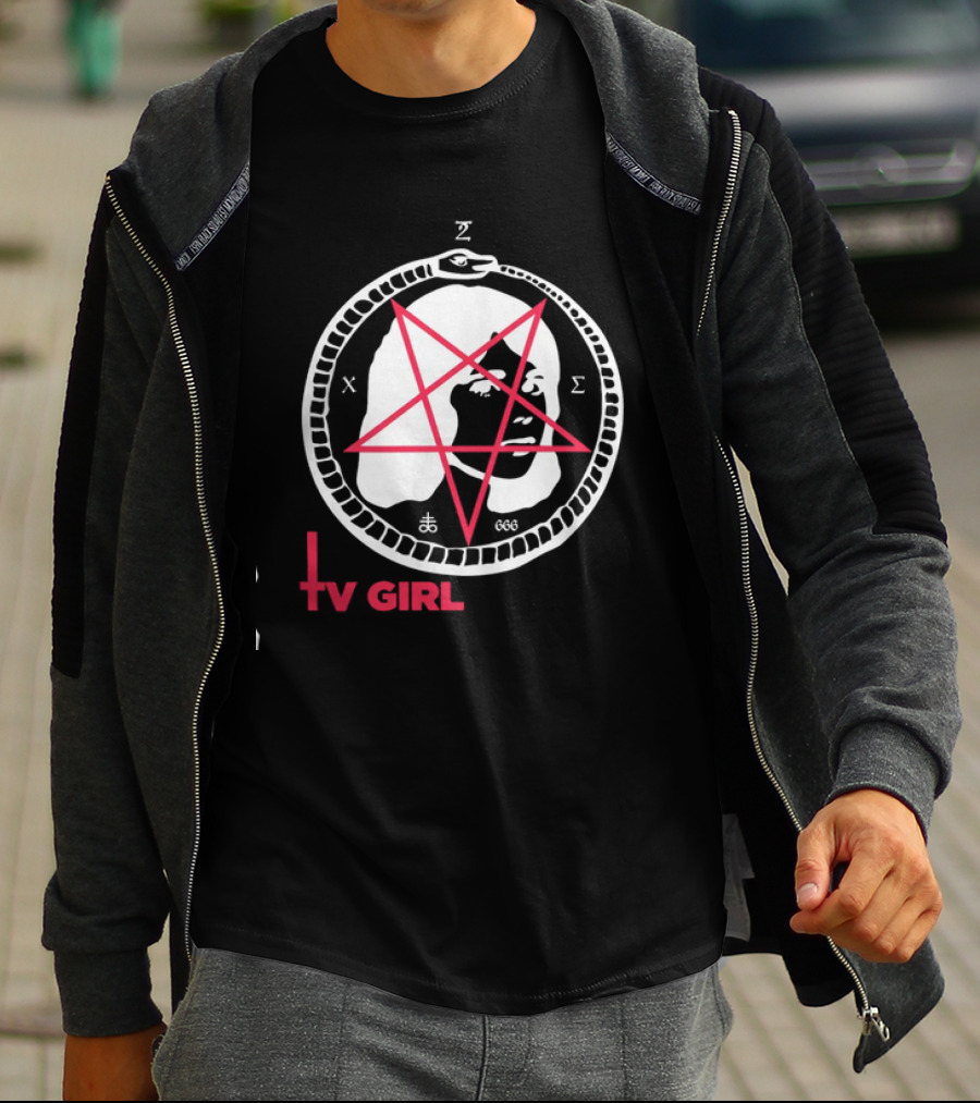 TV Girl Satanic Pentagram Serpent T-Shirt