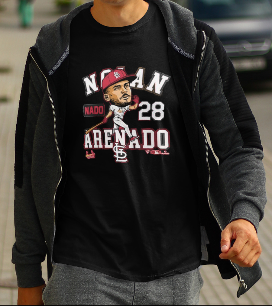 Nolan Arenado St. Louis Cardinals 28 Caricature Nado T-Shirt
