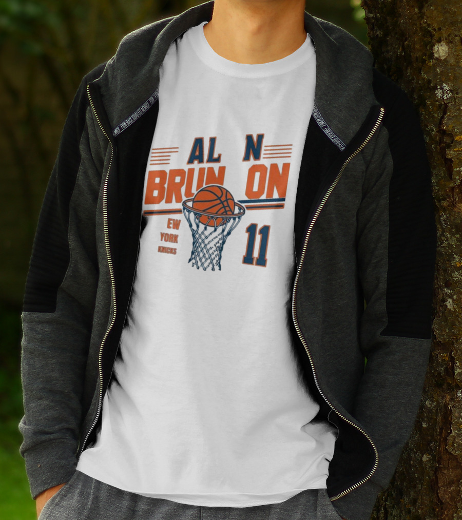Jalen Brunson New York Knicks Basketball Net Number 11 T-Shirt