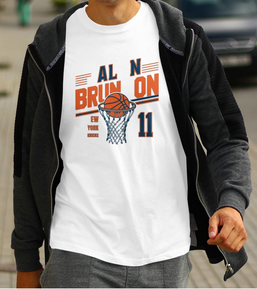 Jalen Brunson New York Knicks Basketball Net Number 11 T-Shirt