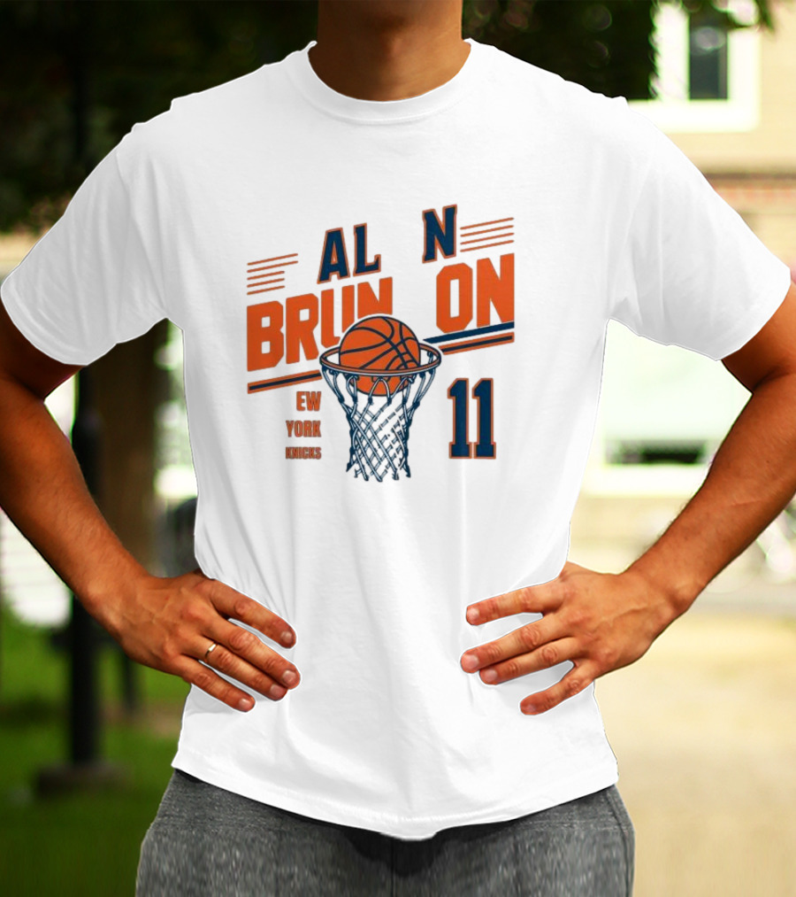 Jalen Brunson New York Knicks Basketball Net Number 11 T-Shirt