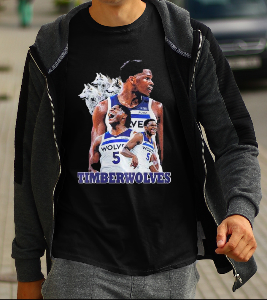 Minnesota Timberwolves Anthony Edwards Basketball Stars Wolves T-Shirt