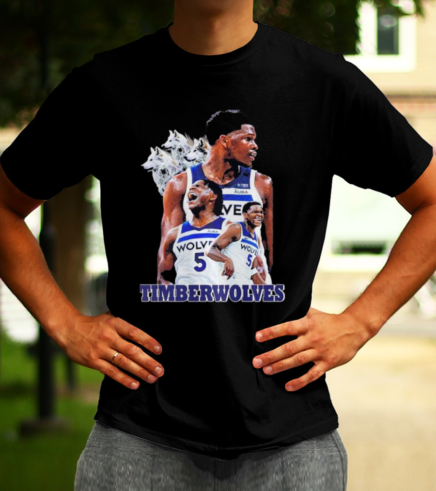 Minnesota Timberwolves Anthony Edwards Basketball Stars Wolves T-Shirt