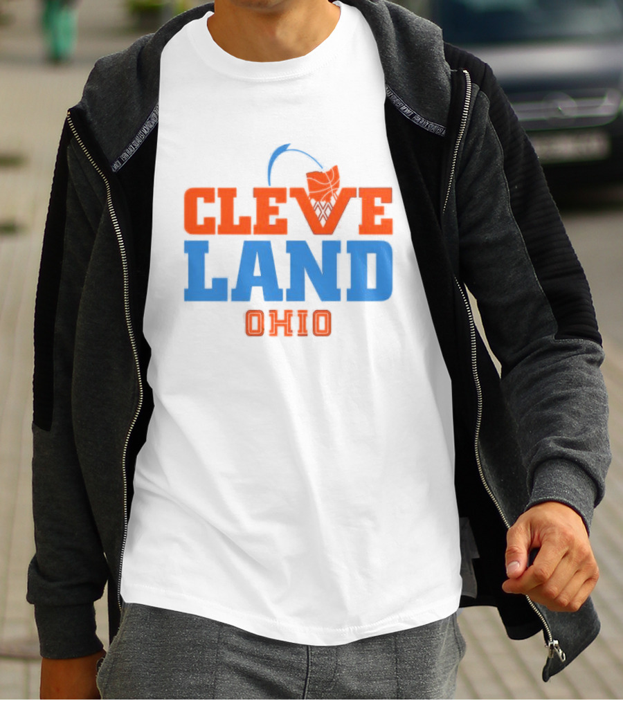 Cleveland Ohio Basketball Net T-Shirt