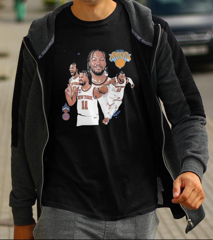 New York Knicks Jalen Brunson 11 Signature Basketball Action Moments T-Shirt