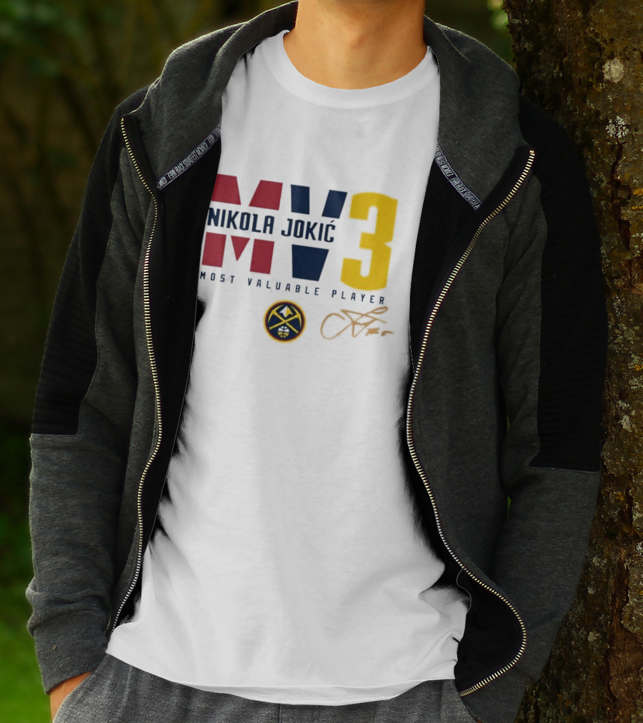 Nikola Jokic MV3 Most Valuable Player Denver Nuggets Signature T-Shirt