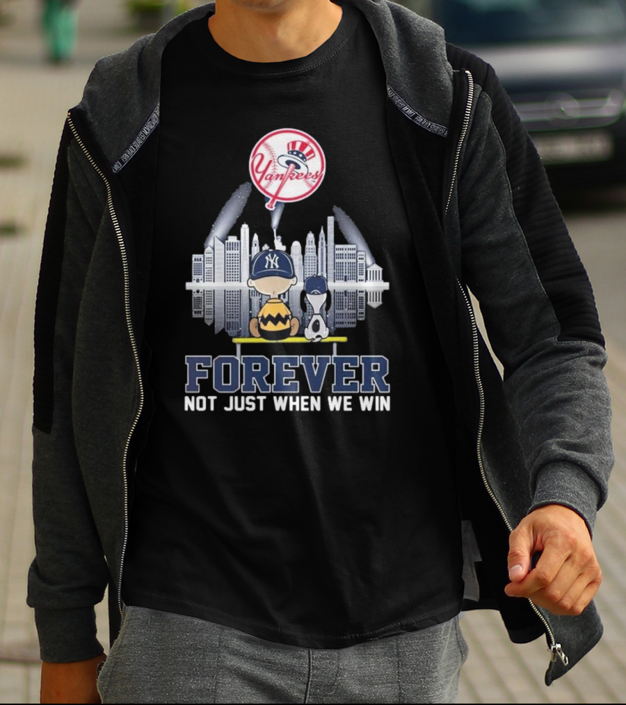 Yankees Skyline Snoopy Forever Not Just When We Win T-Shirt