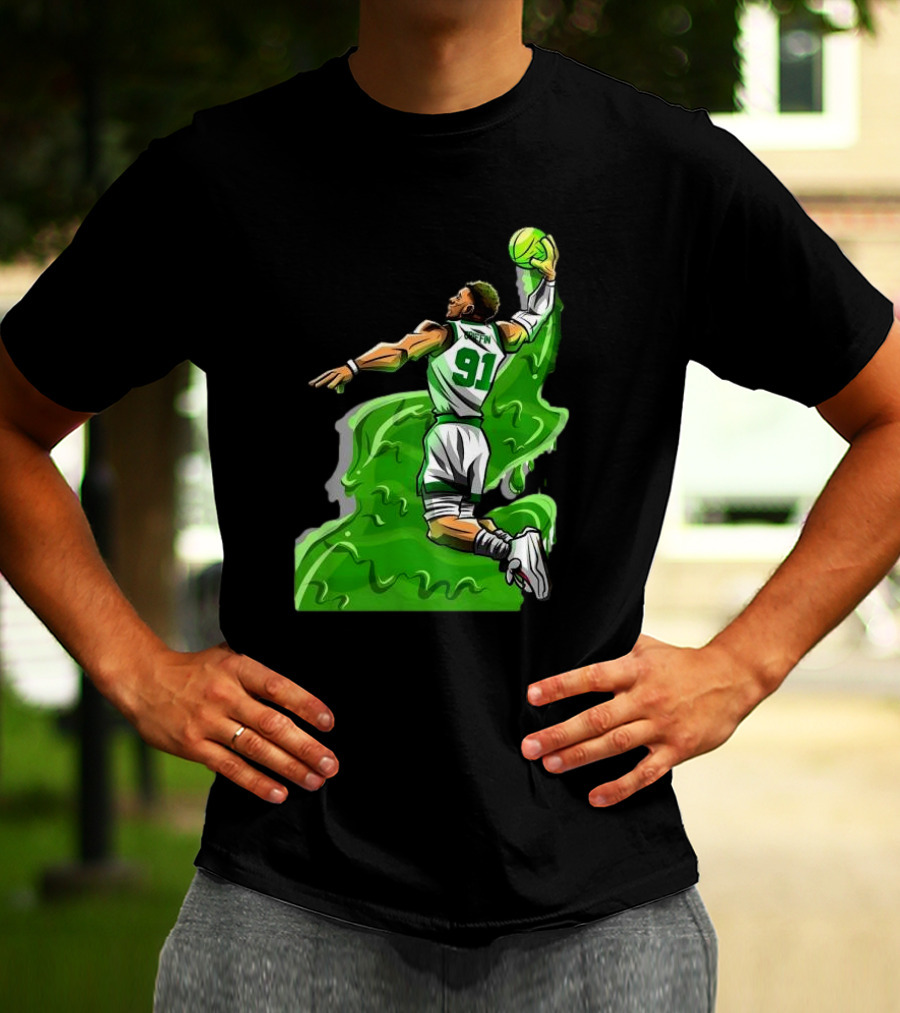 Blake Griffin Boston Celtics Number 91 Dunking Basketball T-Shirt