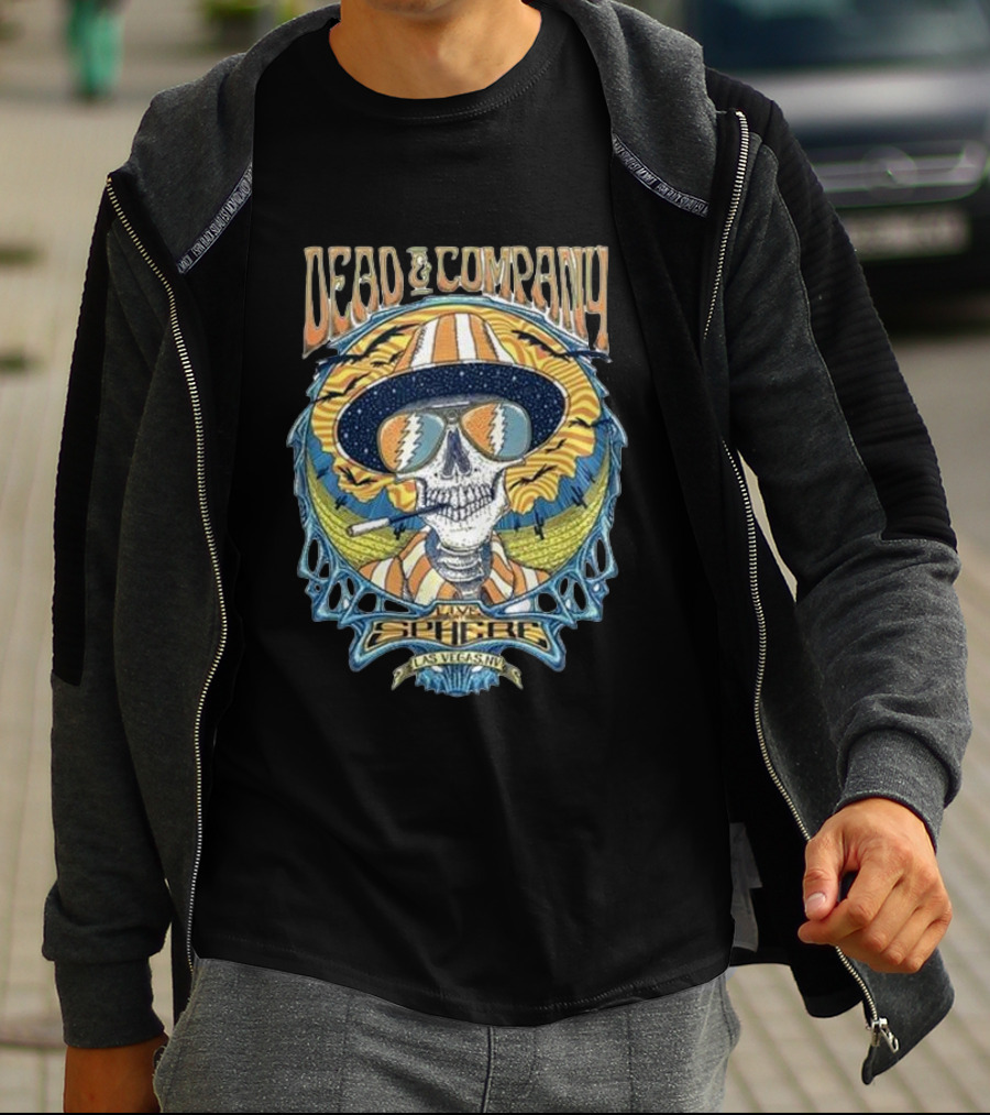 Dead And Company Live Sphere Las Vegas Sun Hat Skull T-Shirt
