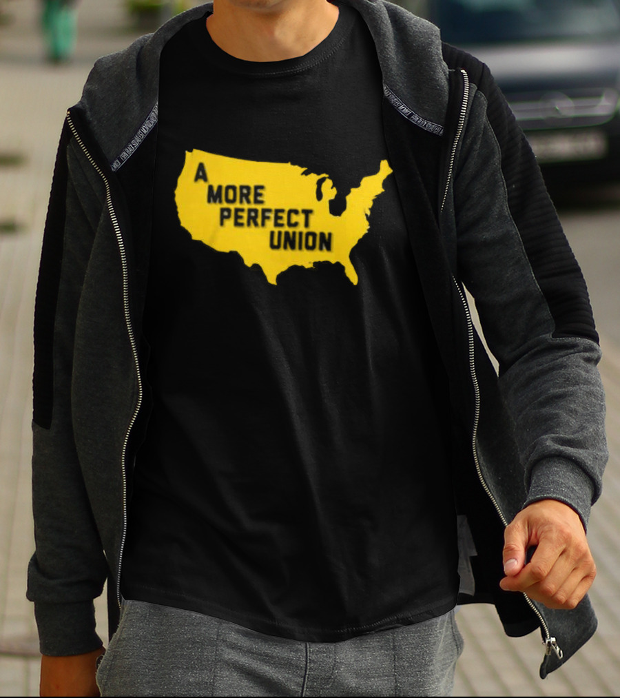 Michigan Wolverines A More Perfect Union Map T-Shirt