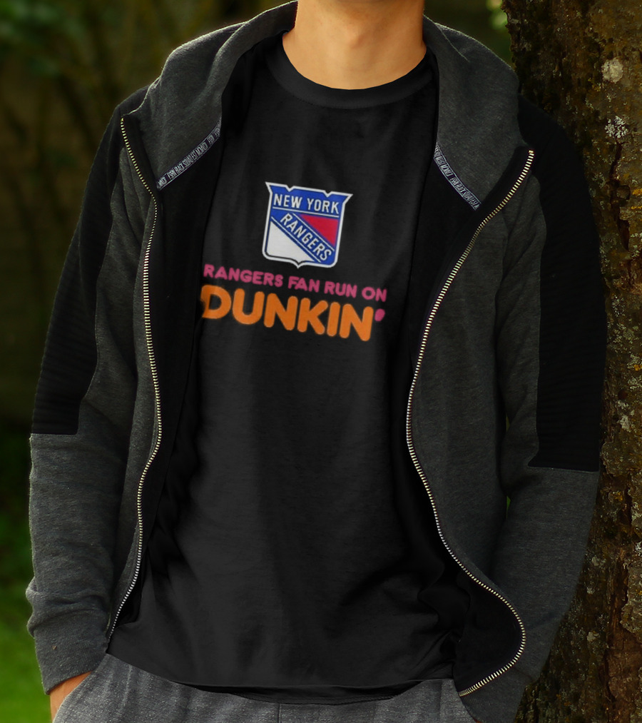 New York Rangers Fan Run On Dunkin T-Shirt