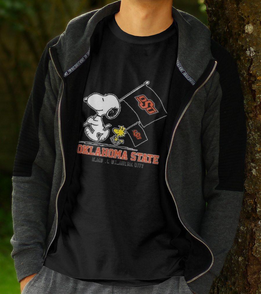Snoopy Woodstock Oklahoma State OSU Road To Oklahoma City T-Shirt