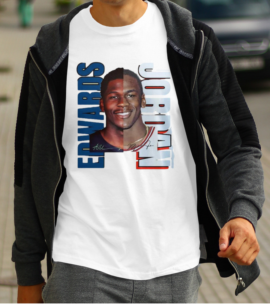 Edwards Jordan Basketball Signatures Split Face T-Shirt