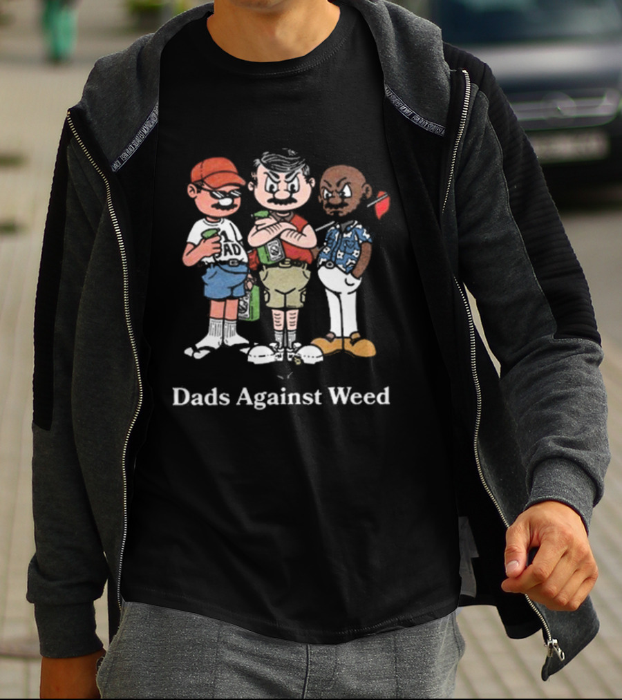 Dads Against Weed Cartoon Nostalgic Comic T-Shirt