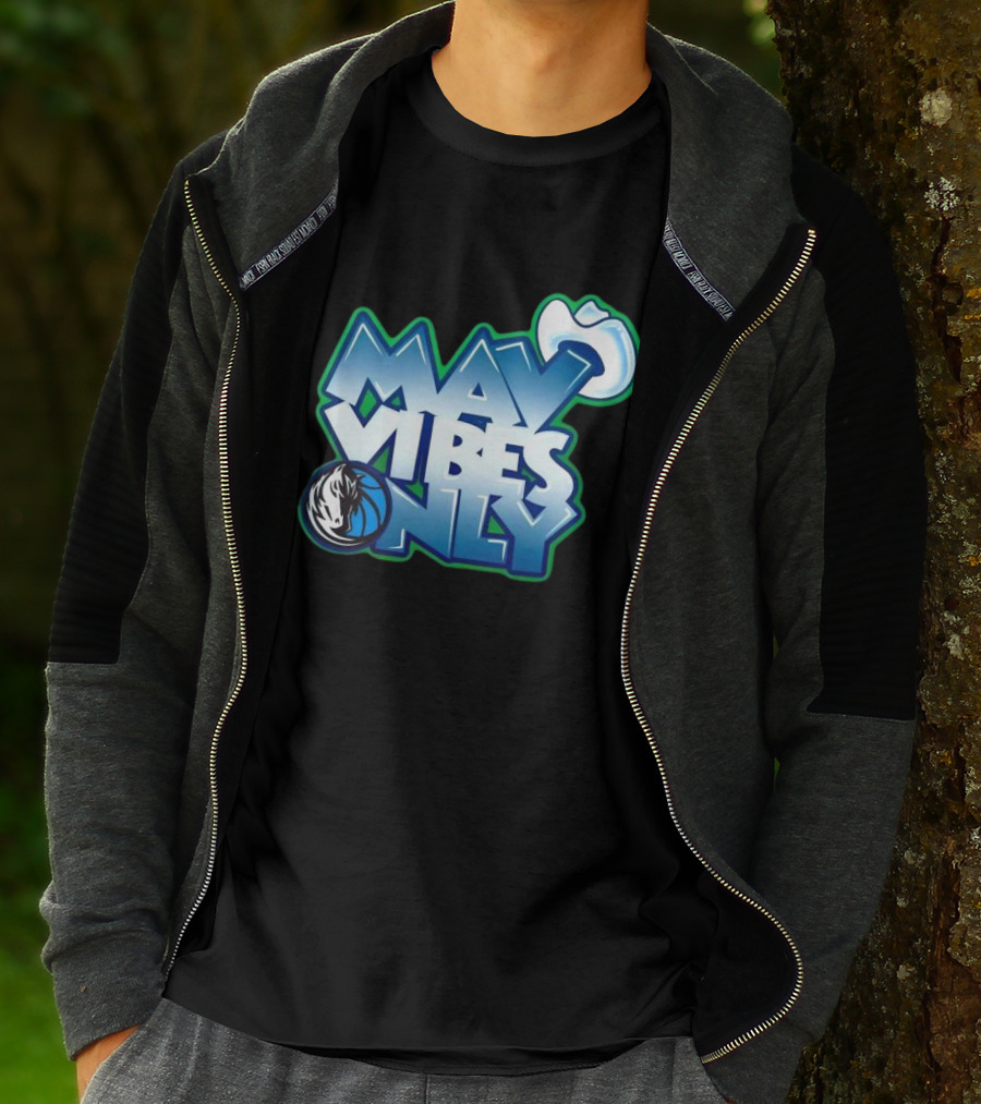Mav Vibes Only Dallas Mavericks Basketball Logo Cowboy Hat T-Shirt