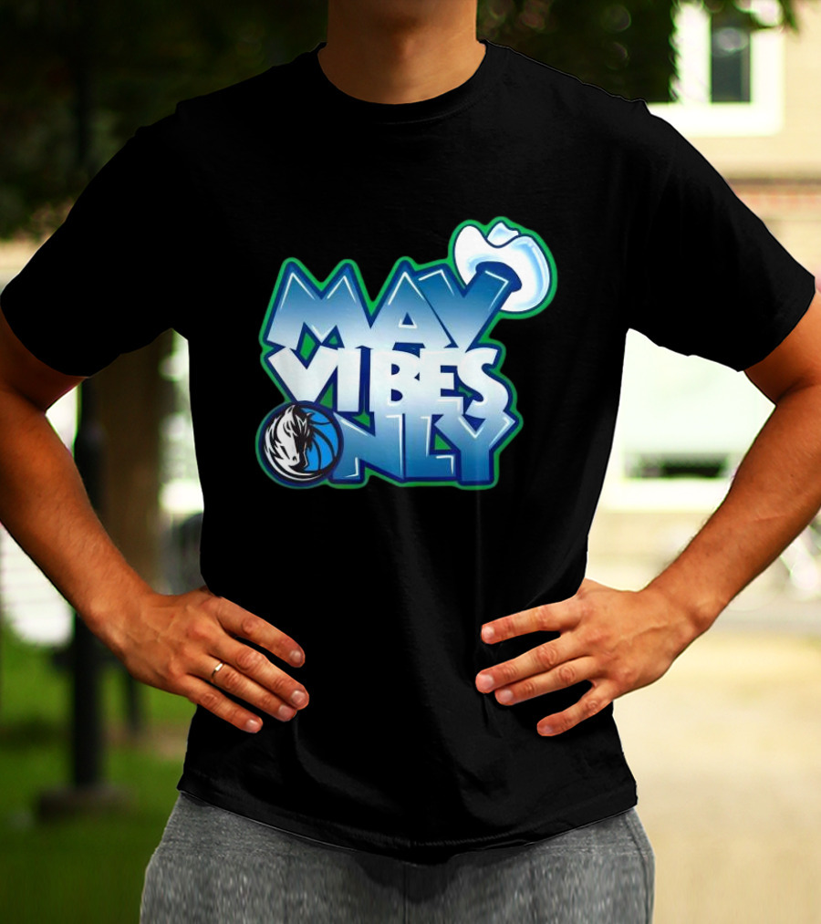 Mav Vibes Only Dallas Mavericks Basketball Logo Cowboy Hat T-Shirt