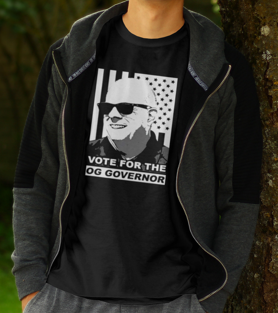 Vote For The OG Governor Larry Hogan With American Flag Background T-Shirt