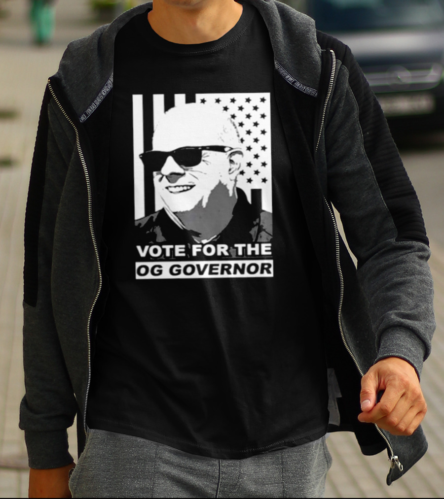 Vote For The OG Governor Larry Hogan With American Flag Background T-Shirt