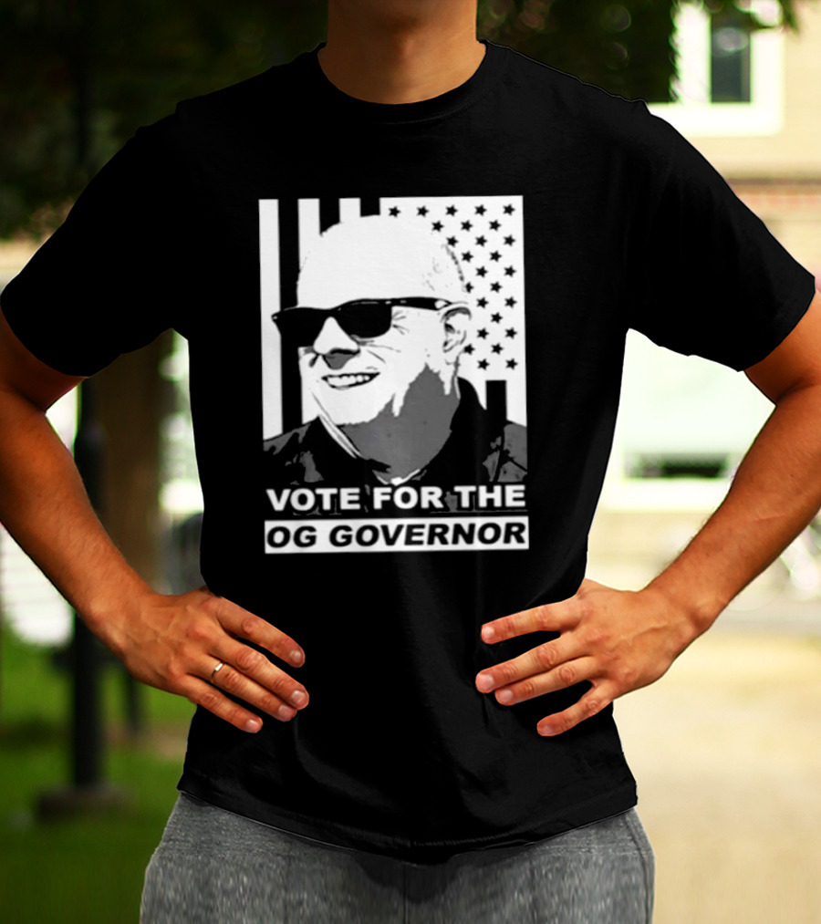 Vote For The OG Governor Larry Hogan With American Flag Background T-Shirt