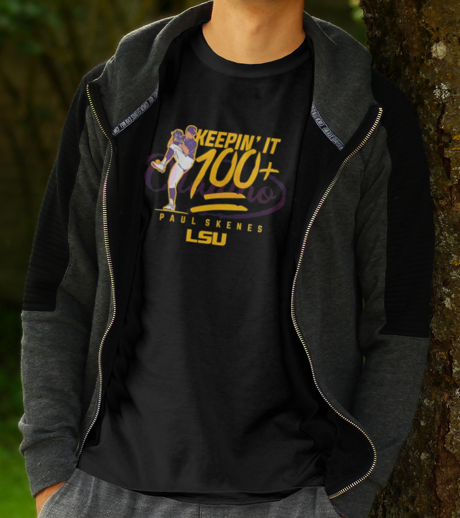 LSU Baseball Paul Skenes Keepin It 100+ T-Shirt