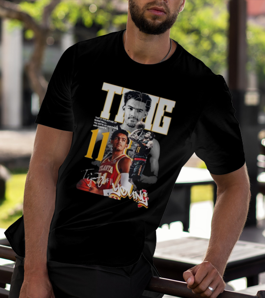 Trae Young Atlanta Hawks Basketball Star True Signature T-Shirt