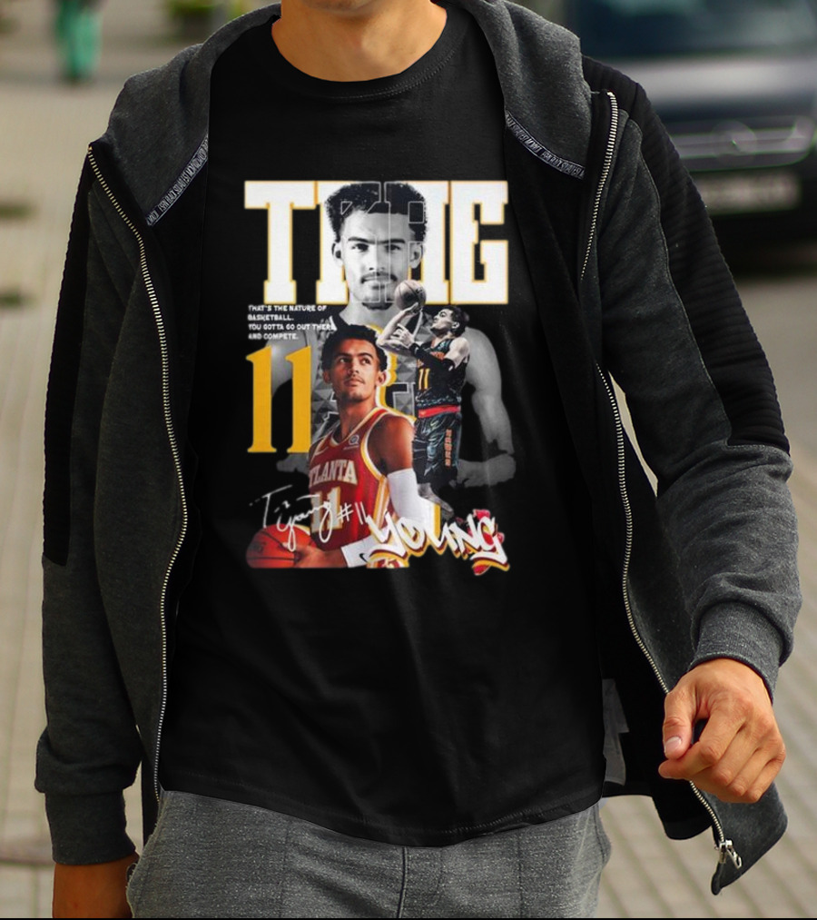Trae Young Atlanta Hawks Basketball Star True Signature T-Shirt