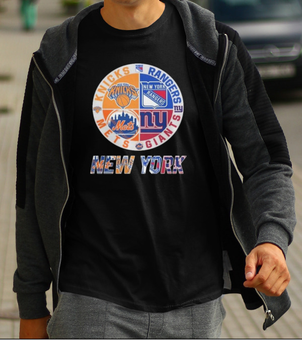 Knicks Rangers Mets Giants New York Proud Fan T-Shirt
