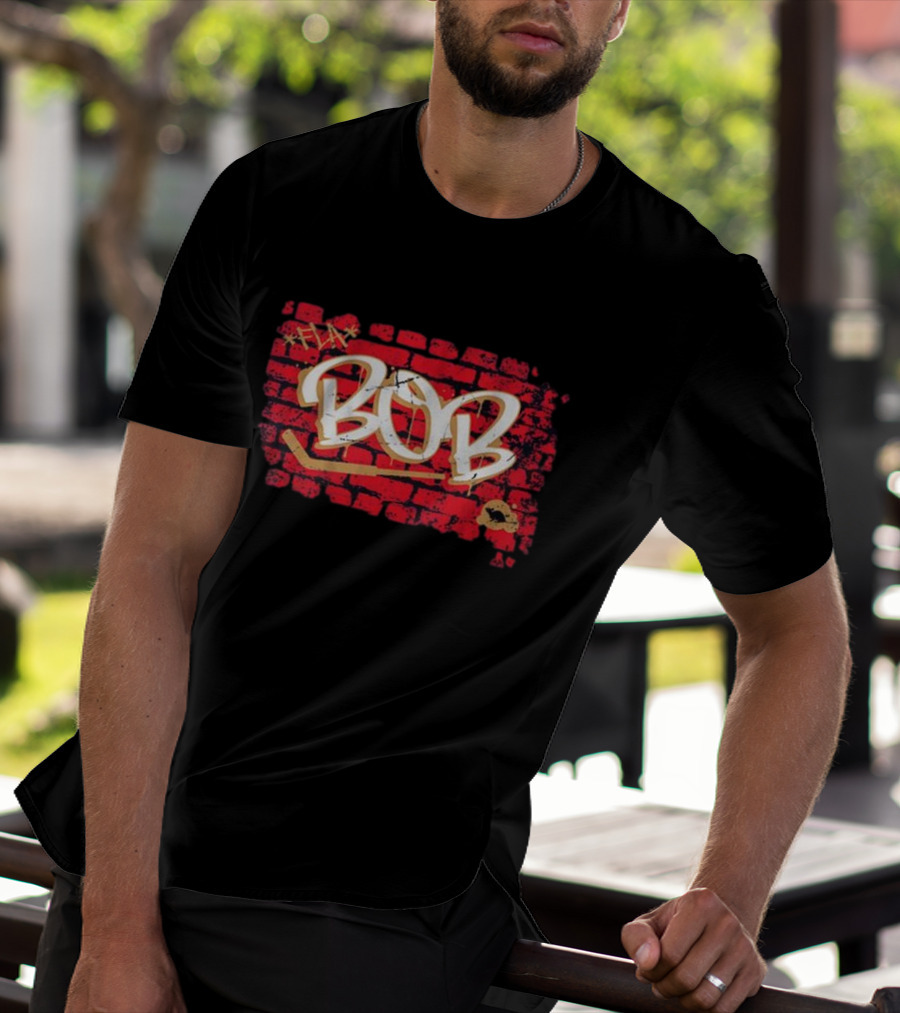 Sergei Bobrovsky Brick Wall BOB Hockey Graffiti T-Shirt