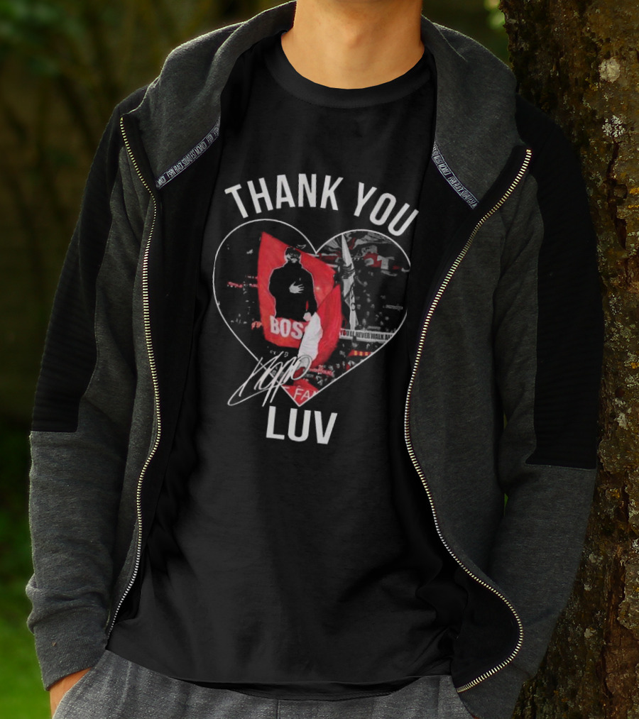 Thank You Jurgen Klopp Boss LUV Signature You'll Never Walk Alone FA T-Shirt