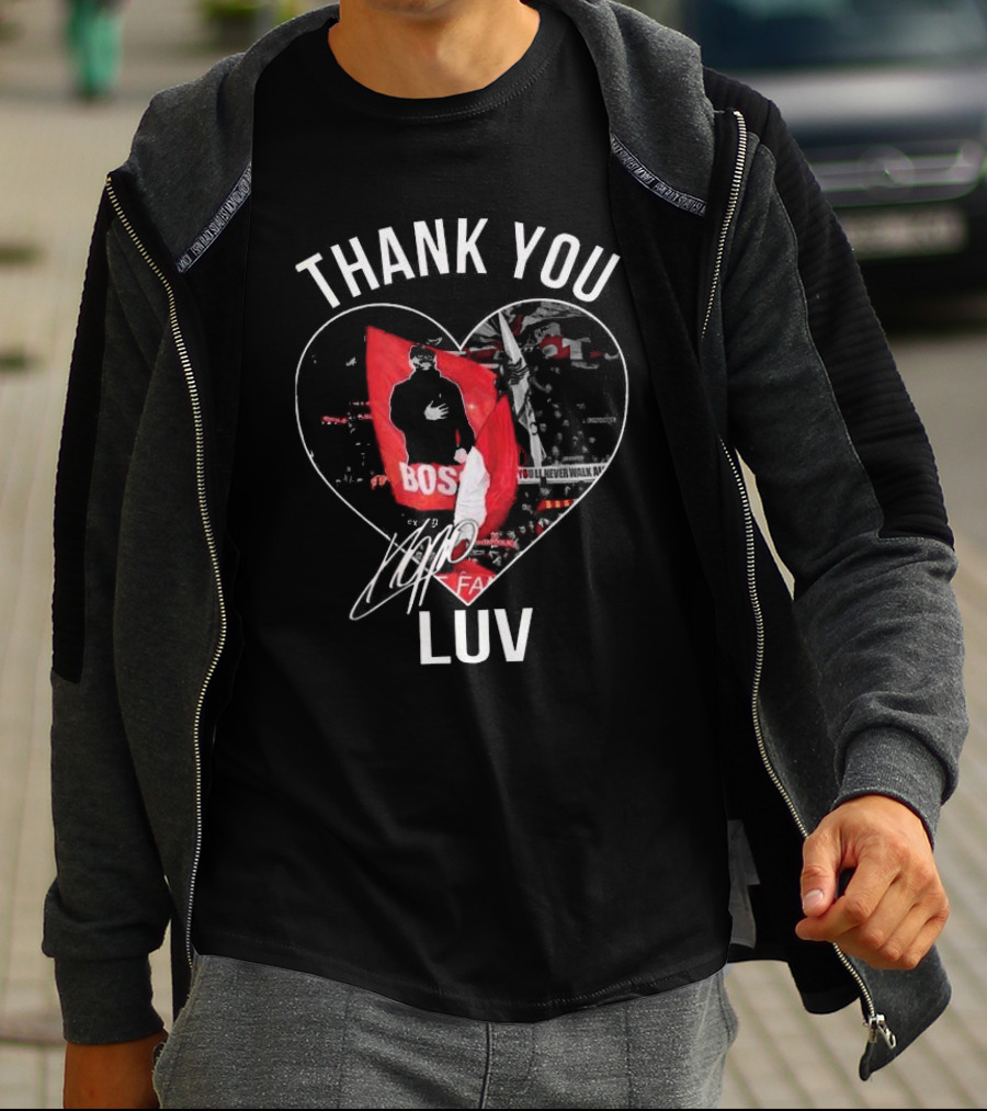 Thank You Jurgen Klopp Boss LUV Signature You'll Never Walk Alone FA T-Shirt