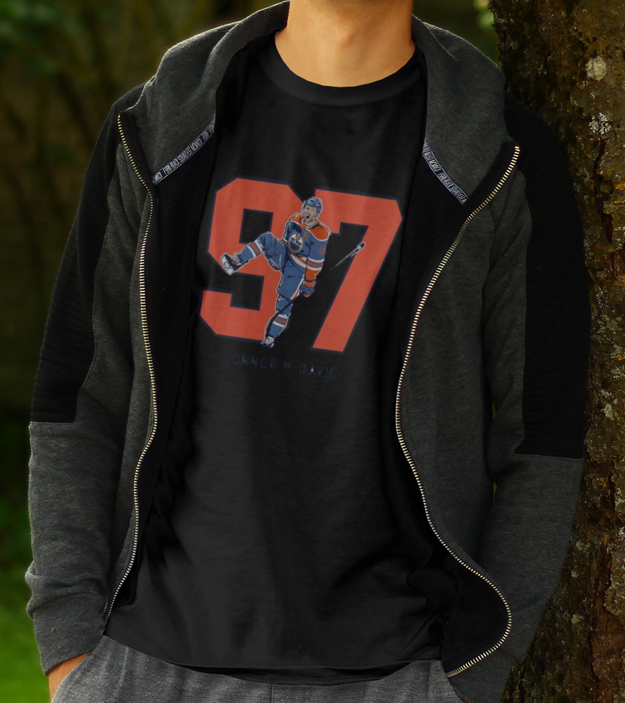 Connor McDavid 97 Edmonton Oilers Hockey Player T-Shirt