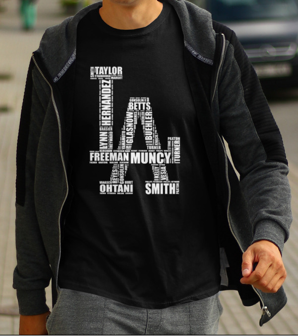 Los Angeles Dodgers LA Player Names Hernandez Betts Muncy Ohtani Smith T-Shirt