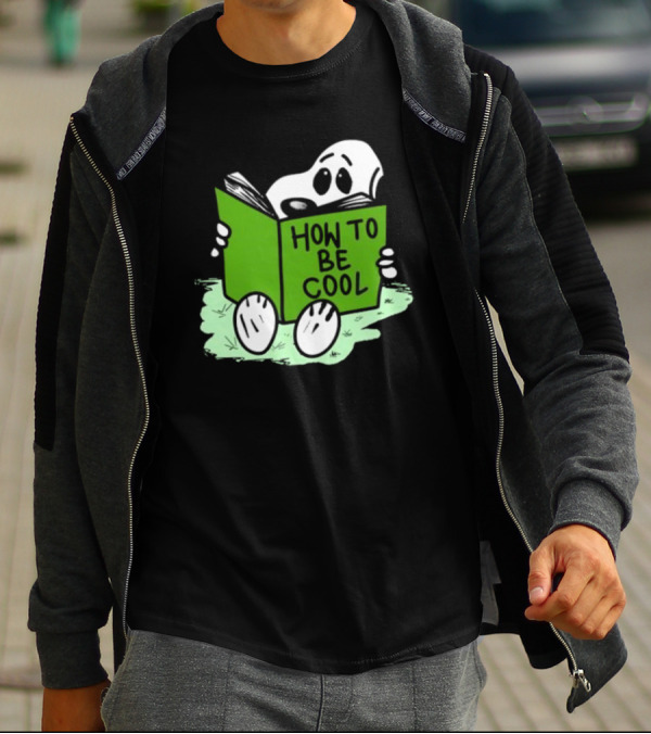 Snoopy Reading How To Be Cool Book Peanuts Comic Strip T-Shirt